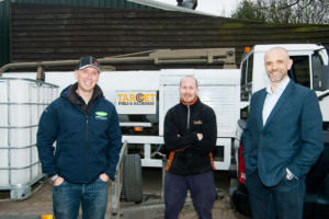 Target Fuels, AdBlue diesel additives supplier, the team in front of a diesel lorry, Essex UK